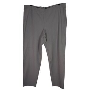 Eileen Fisher Smoke Grey Slim Ankle Pant Viscose Stretch XL New $168